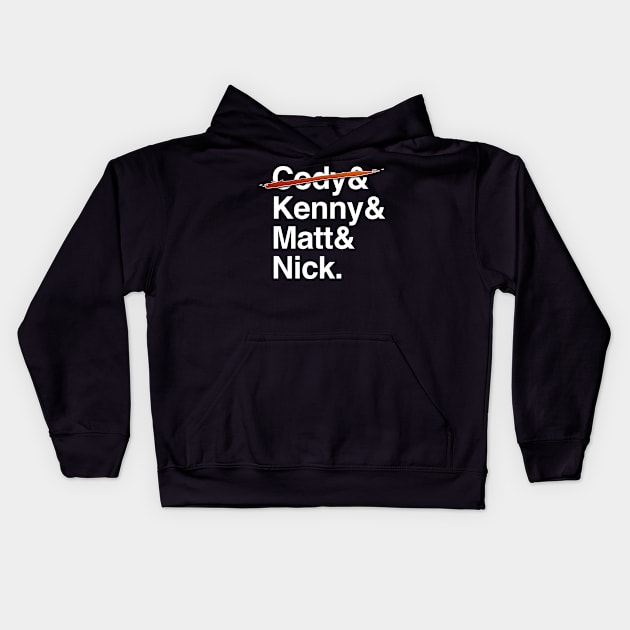 AEW Four Pillars (old guys...  no Cody) Kids Hoodie by C E Richards